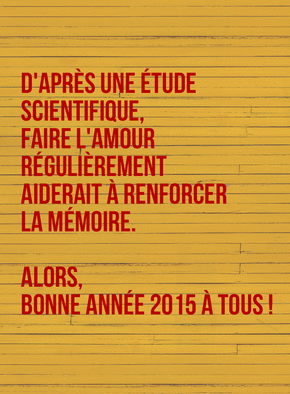 Carte fêtes de fin d'année Etude scientifique de la nouvelle année